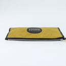 GUCCI GG Supreme Clutch Bag Yellow Silver 625598 Auth hk3176-6