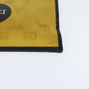 GUCCI GG Supreme Clutch Bag Yellow Silver 625598 Auth hk3176-9