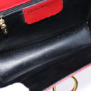 Salvatore Ferragamo Gancini Shoulder Bag Leather Red Gold Auth hk3177-11