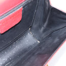 Salvatore Ferragamo Gancini Shoulder Bag Leather Red Gold Auth hk3177-18