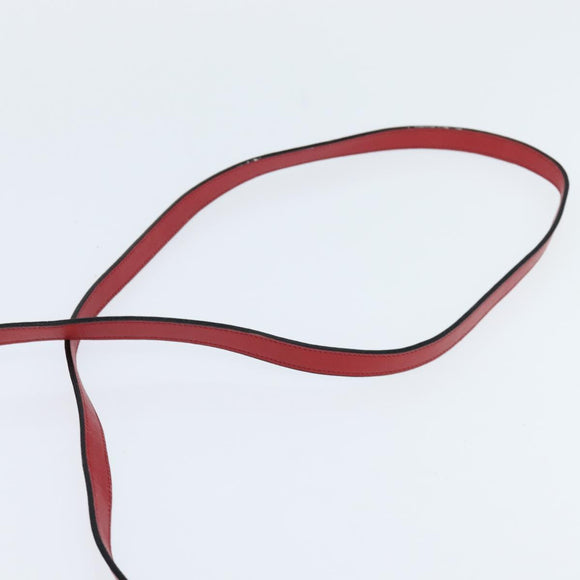 Salvatore Ferragamo Gancini Shoulder Bag Leather Red Gold Auth hk3177