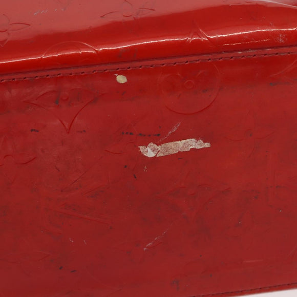 LOUIS VUITTON Monogram Vernis Reade PM Hand Bag Rouge M91088 LV Auth hk3180