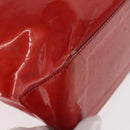 LOUIS VUITTON Monogram Vernis Reade PM Hand Bag Rouge M91088 LV Auth hk3180-14