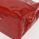 LOUIS VUITTON Monogram Vernis Reade PM Hand Bag Rouge M91088 LV Auth hk3180-15