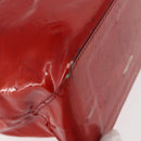 LOUIS VUITTON Monogram Vernis Reade PM Hand Bag Rouge M91088 LV Auth hk3180-16
