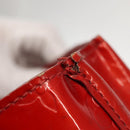 LOUIS VUITTON Monogram Vernis Reade PM Hand Bag Rouge M91088 LV Auth hk3180-10