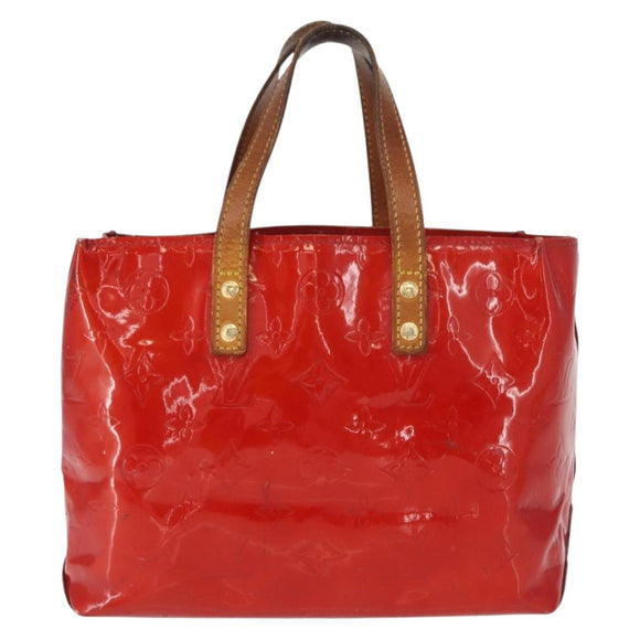 LOUIS VUITTON Monogram Vernis Reade PM Hand Bag Rouge M91088 LV Auth hk3180