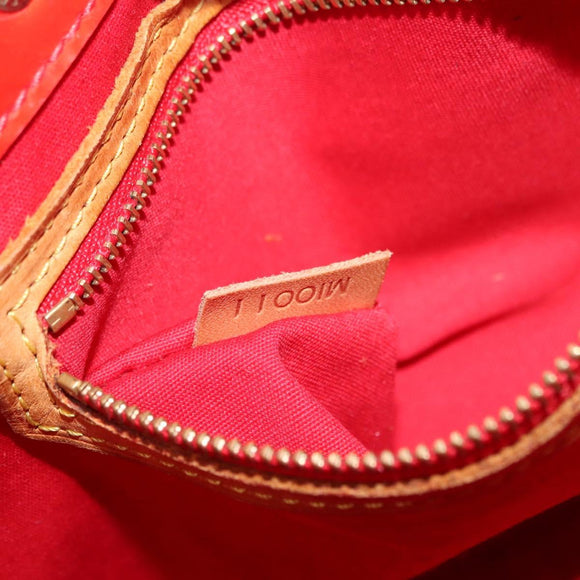 LOUIS VUITTON Monogram Vernis Reade PM Hand Bag Rouge M91088 LV Auth hk3180