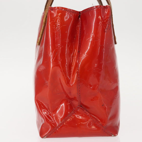LOUIS VUITTON Monogram Vernis Reade PM Hand Bag Rouge M91088 LV Auth hk3180
