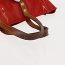 LOUIS VUITTON Monogram Vernis Reade PM Hand Bag Rouge M91088 LV Auth hk3180-8