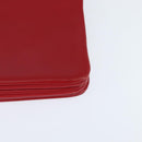 CELINE Trio Small Shoulder Bag Leather Red Gold Auth hk3190-14