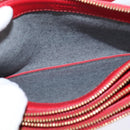 CELINE Trio Small Shoulder Bag Leather Red Gold Auth hk3190-11