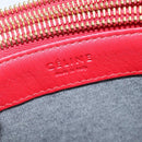 CELINE Trio Small Shoulder Bag Leather Red Gold Auth hk3190-24