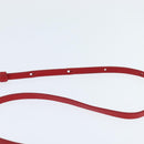 CELINE Trio Small Shoulder Bag Leather Red Gold Auth hk3190-8