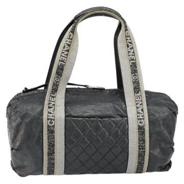 CHANEL Sports Hand Bag PVC Gray Silver CC Auth hk3194 - 0