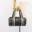 CHANEL Sports Hand Bag PVC Gray Silver CC Auth hk3194-23