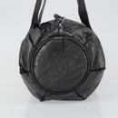 CHANEL Sports Hand Bag PVC Gray Silver CC Auth hk3194-5