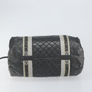 CHANEL Sports Hand Bag PVC Gray Silver CC Auth hk3194-9