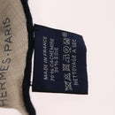 HERMES Stole Rhombus Lozenges ""ZOUAVES AT DRAGON"" Cashmere Blue Auth hk3195-6