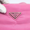 PRADA Tote Bag Nylon Pink Silver Auth hk3199-17