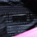 PRADA Tote Bag Nylon Pink Silver Auth hk3199-18