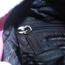 PRADA Tote Bag Nylon Pink Silver Auth hk3199-19