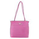 PRADA Tote Bag Nylon Pink Silver Auth hk3199-13