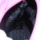 PRADA Tote Bag Nylon Pink Silver Auth hk3199-21