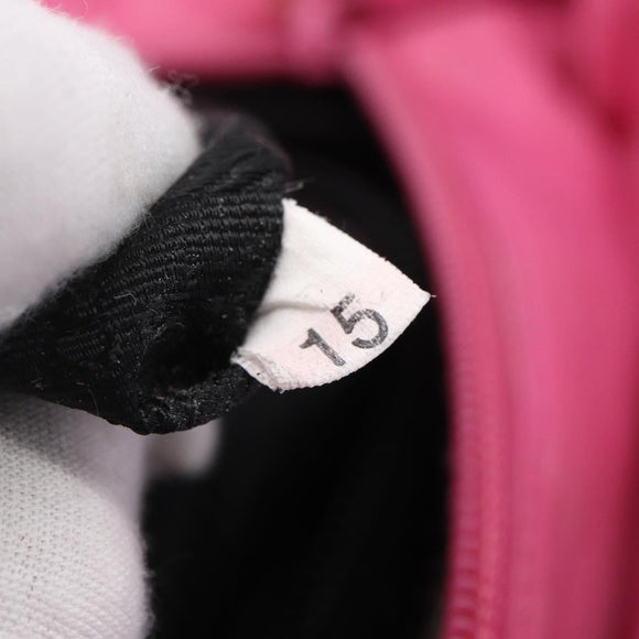 PRADA Tote Bag Nylon Pink Silver Auth hk3199