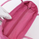 PRADA Tote Bag Nylon Pink Silver Auth hk3199-6