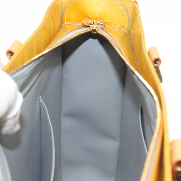 LOUIS VUITTON Monogram Vernis Columbus Tote Bag Gris M91028 LV Auth hk3200