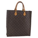 LOUIS VUITTON Monogram Sac Plat Hand Bag M51140 LV Auth hk3202-1