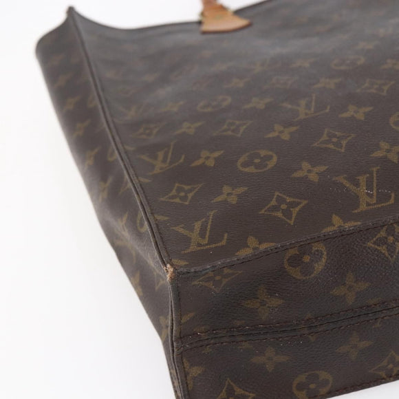 LOUIS VUITTON Monogram Sac Plat Hand Bag M51140 LV Auth hk3202