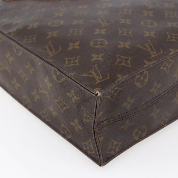 LOUIS VUITTON Monogram Sac Plat Hand Bag M51140 LV Auth hk3202