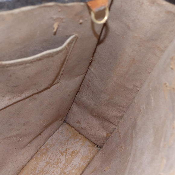 LOUIS VUITTON Monogram Sac Plat Hand Bag M51140 LV Auth hk3202