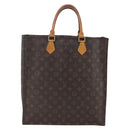 LOUIS VUITTON Monogram Sac Plat Hand Bag M51140 LV Auth hk3202-13