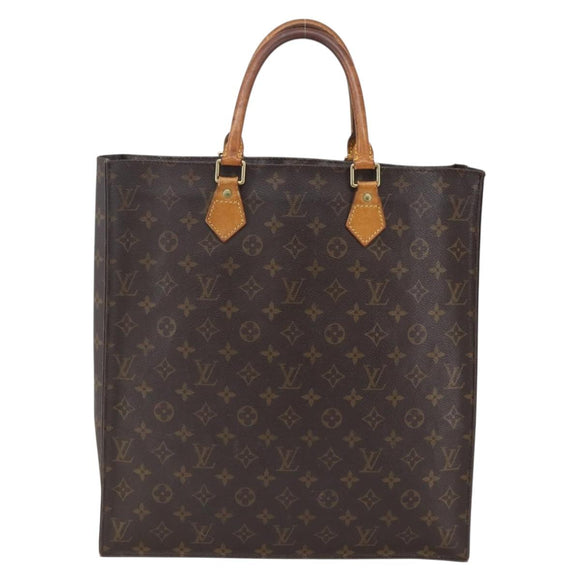 LOUIS VUITTON Monogram Sac Plat Hand Bag M51140 LV Auth hk3202