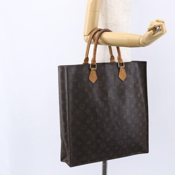 LOUIS VUITTON Monogram Sac Plat Hand Bag M51140 LV Auth hk3202