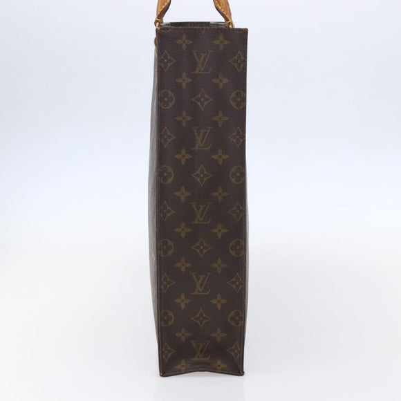 LOUIS VUITTON Monogram Sac Plat Hand Bag M51140 LV Auth hk3202