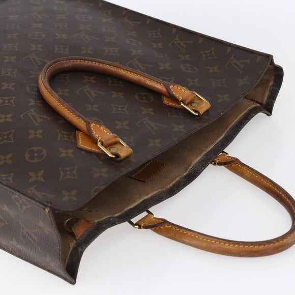 LOUIS VUITTON Monogram Sac Plat Hand Bag M51140 LV Auth hk3202