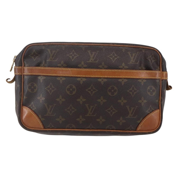 LOUIS VUITTON Monogram Compiegne 28 Clutch Bag M51845 LV Auth hk3210