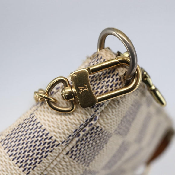 LOUIS VUITTON Damier Azur Mini Pochette Accessoires Pouch N63005 LV Auth hk3216