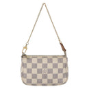 LOUIS VUITTON Damier Azur Mini Pochette Accessoires Pouch N63005 LV Auth hk3216-13