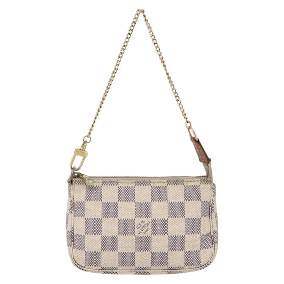 LOUIS VUITTON Damier Azur Mini Pochette Accessoires Pouch N63005 LV Auth hk3216