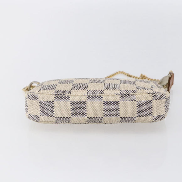 LOUIS VUITTON Damier Azur Mini Pochette Accessoires Pouch N63005 LV Auth hk3216