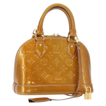 LOUIS VUITTON Monogram Vernis Alma BB Bag 2way Jone Passion M91697 Auth hk3219