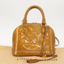 LOUIS VUITTON Monogram Vernis Alma BB Bag 2way Jone Passion M91697 Auth hk3219-12