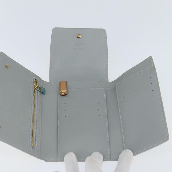 LOUIS VUITTON Monogram Vernis Walker Wallet Lime Yellow M91074 LV Auth hk3224