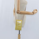 LOUIS VUITTON Monogram Vernis Walker Wallet Lime Yellow M91074 LV Auth hk3224-23