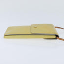 LOUIS VUITTON Monogram Vernis Walker Wallet Lime Yellow M91074 LV Auth hk3224-4